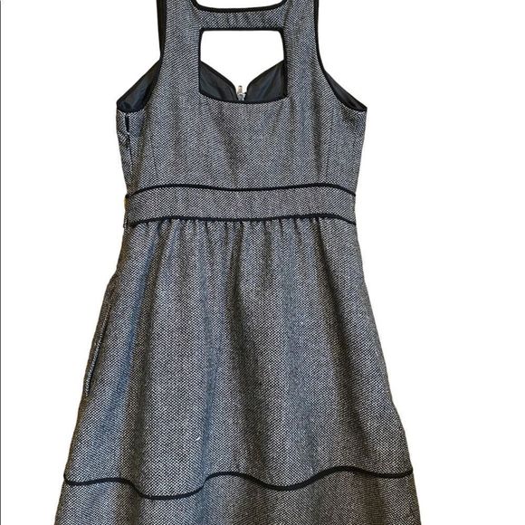 KIMCHI Blue Black and White Tweed Dress Size 4 - Picture 12 of 13